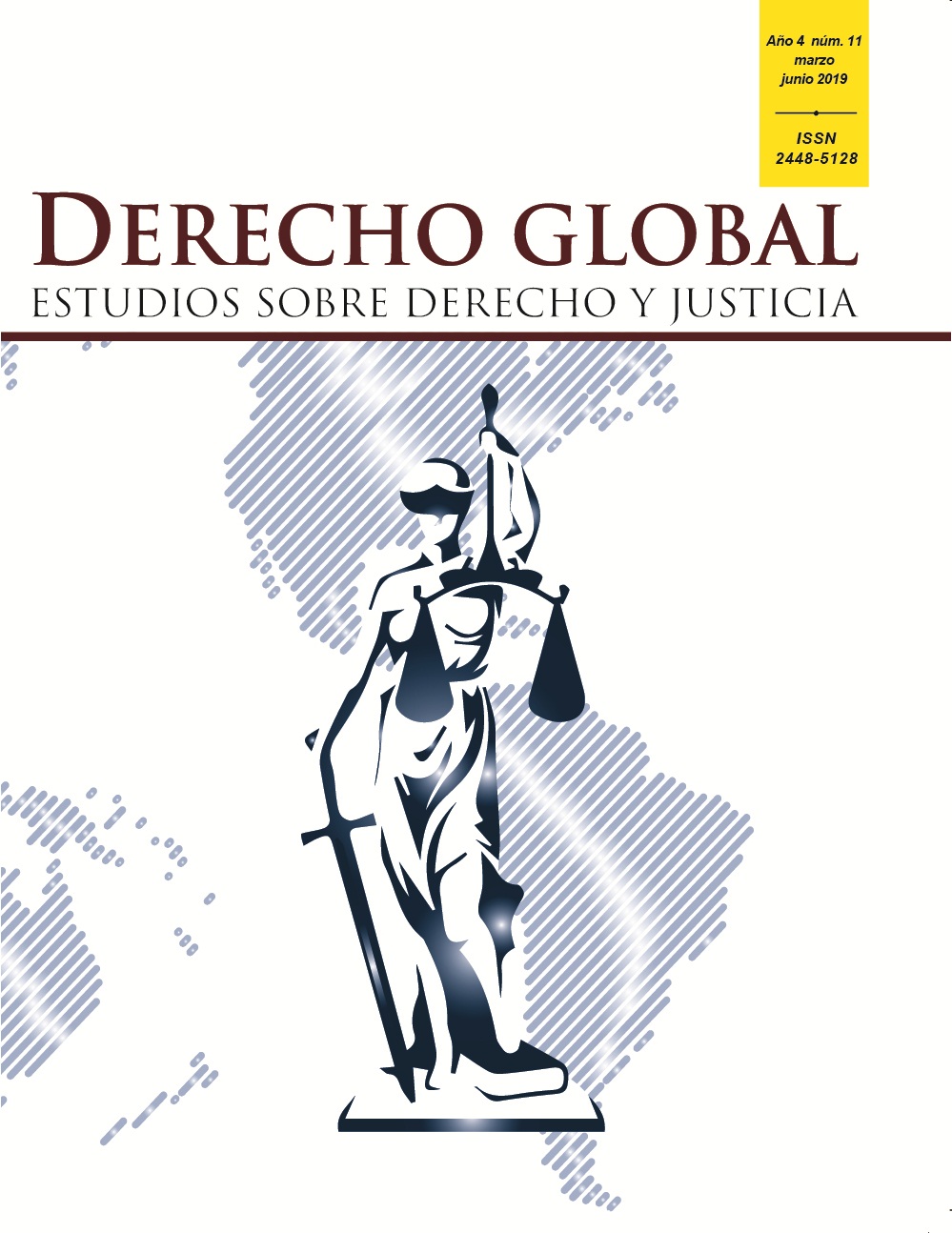 					Ver Vol. 4 Núm. 11 (2019): Derecho Global. Estudios sobre Derecho y Justicia
				