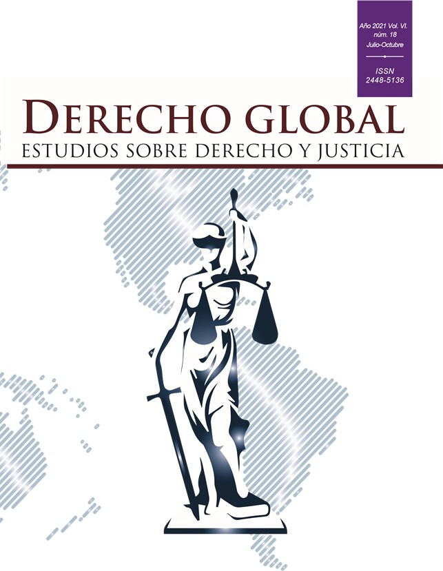 					Ver Vol. 6 Núm. 18 (2021): Derecho Global. Estudios sobre Derecho y Justicia
				