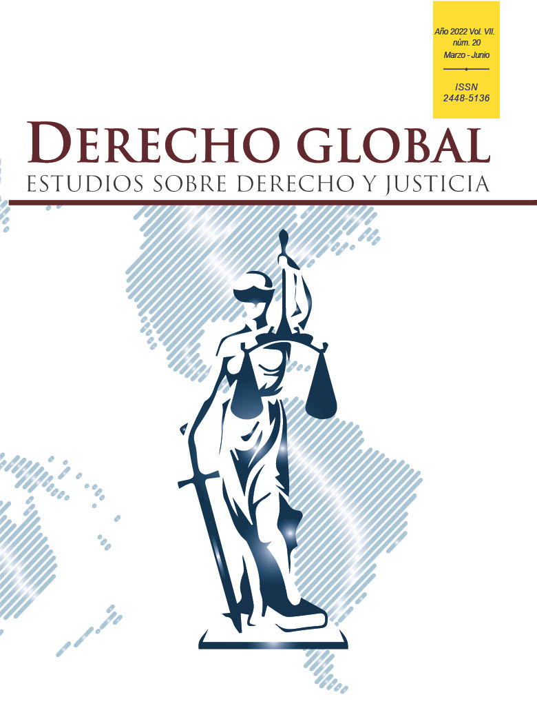 					Ver Vol. 7 Núm. 20 (2022): Derecho Global. Estudios sobre Derecho y Justicia
				